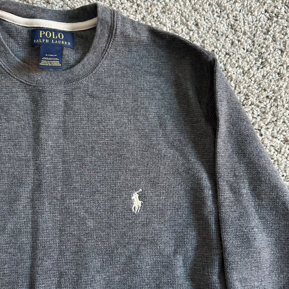 Polo Ralph Lauren Men's Size S Waffle Knit Long Sleeve Crewneck Tee Shirt - Picture 4 of 7